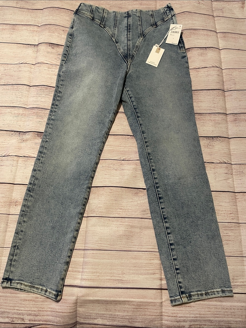 NWT Good American Light Wash High-Rise Jeans